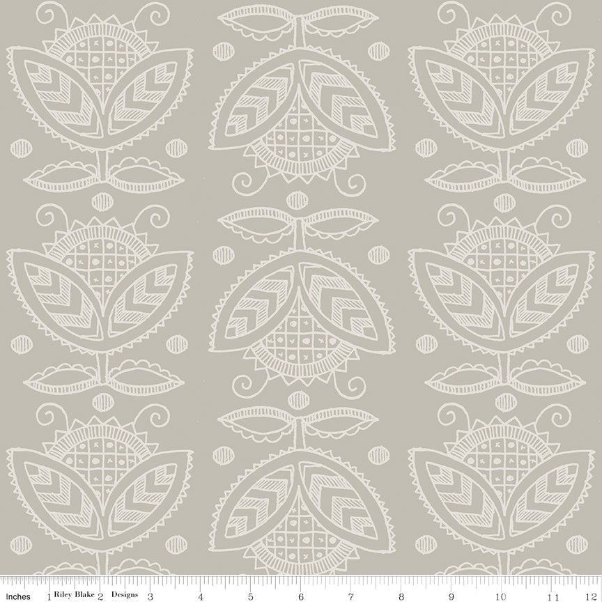 Riley Blake Costume Maker's Act II Thistle Gray 1 Yard Cut