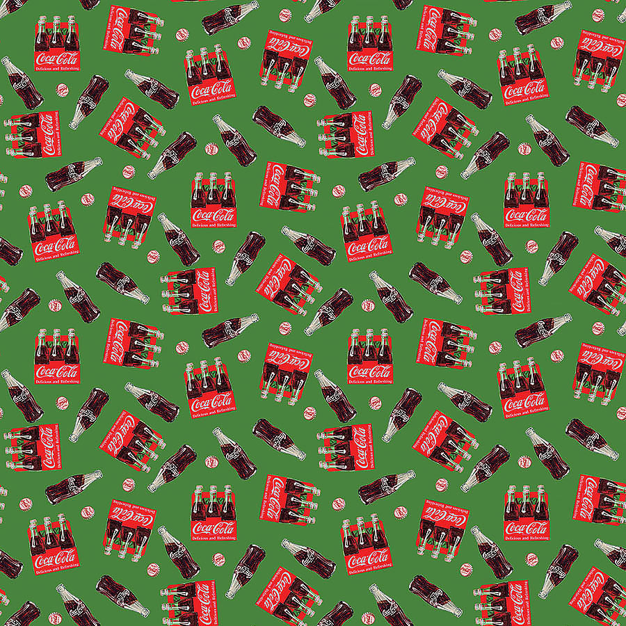 Coca-Cola Christmas Tossed Crate Green