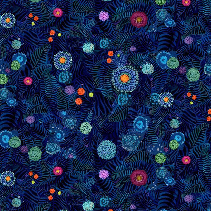 Jubilant Night Floral Sapphire