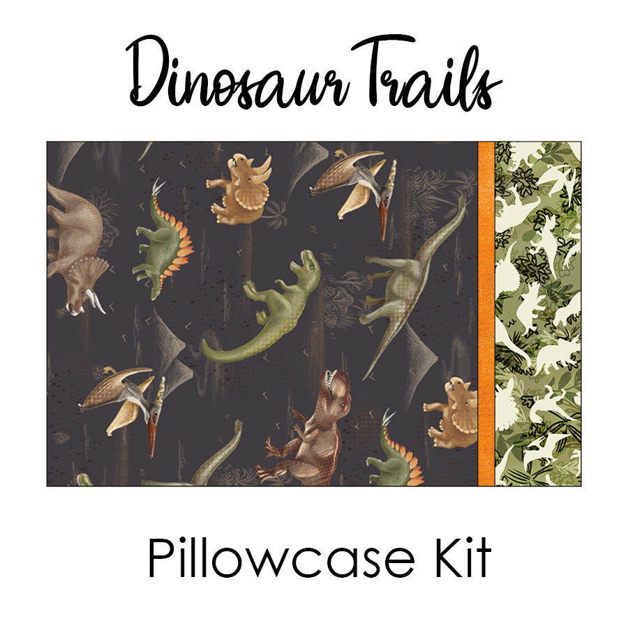 Dinosaur Trails Pillowcase Kit from 3 Wishes