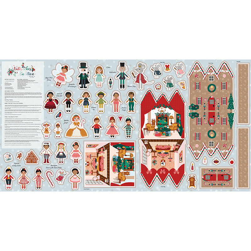 Nutcracker Tradition 36 ½" X 69 ½" Felt Panel Multi