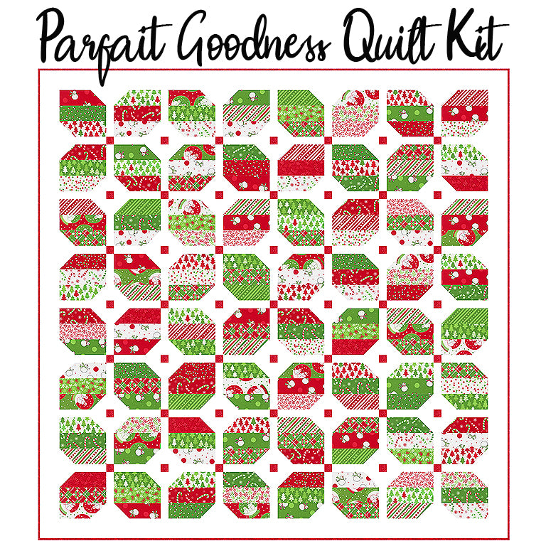 Parfait Goodness Quilt Kit with Snow Time from Moda