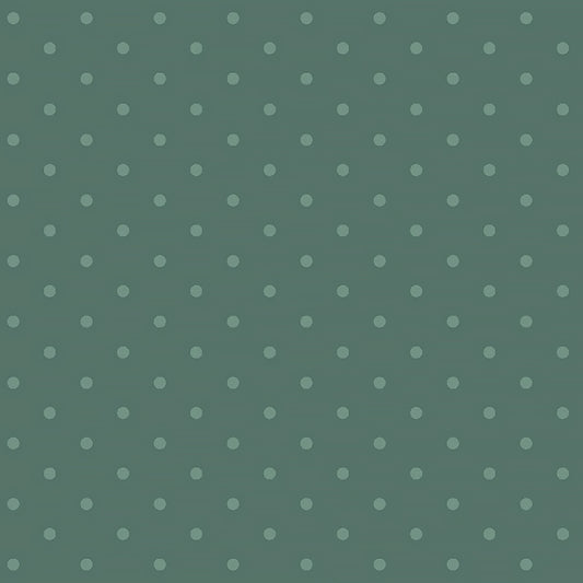 Marcus Peppermint & Pine Dots Teal 1 Yard Cut