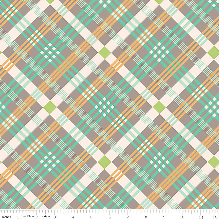 108" Wide Quilt Backing Farmer's Daughter Plaid Rustic from Riley Blake 3 YARD CUT
