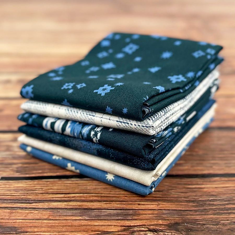 West Texas Indigo – FWFS Exclusive 6 Piece Fat Quarter Bundle