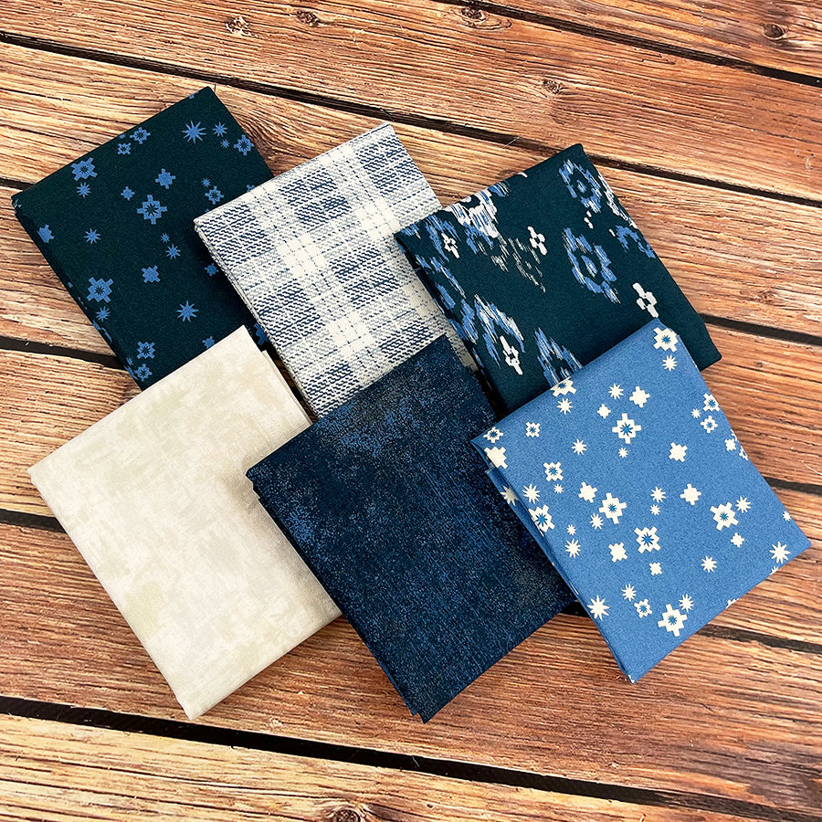 West Texas Indigo – FWFS Exclusive 6 Piece Fat Quarter Bundle