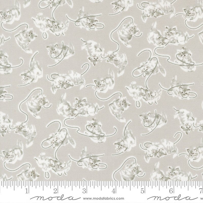 A Cat Named Stitch Kittens Grey - Moda from Fort Worth Fabric Studio