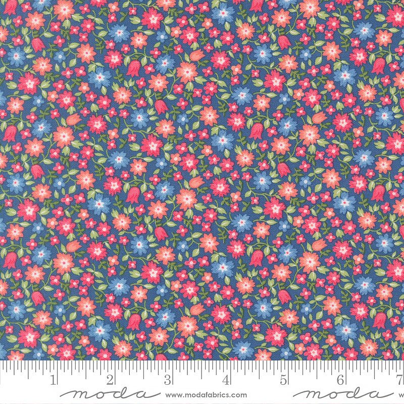 A Cat Named Stitch Small Florals Sea - Moda from Fort Worth Fabric Studio