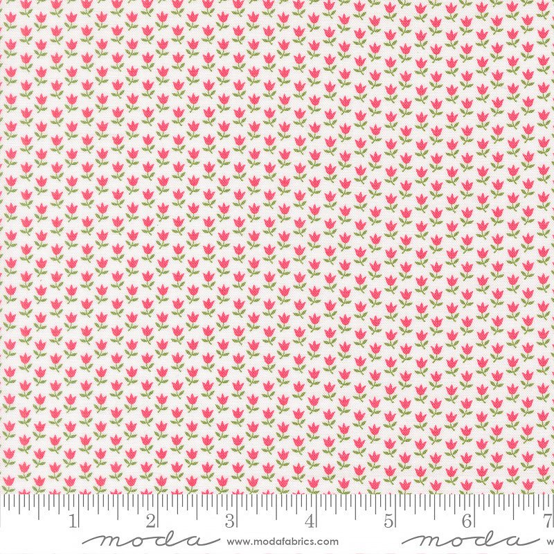 A Cat Named Stitch Small Tulips Cream Rosie - Moda from Fort Worth Fabric Studio