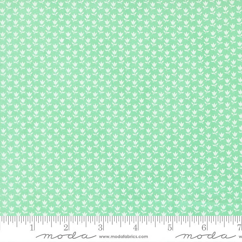 A Cat Named Stitch Small Tulips Green - Moda from Fort Worth Fabric Studio