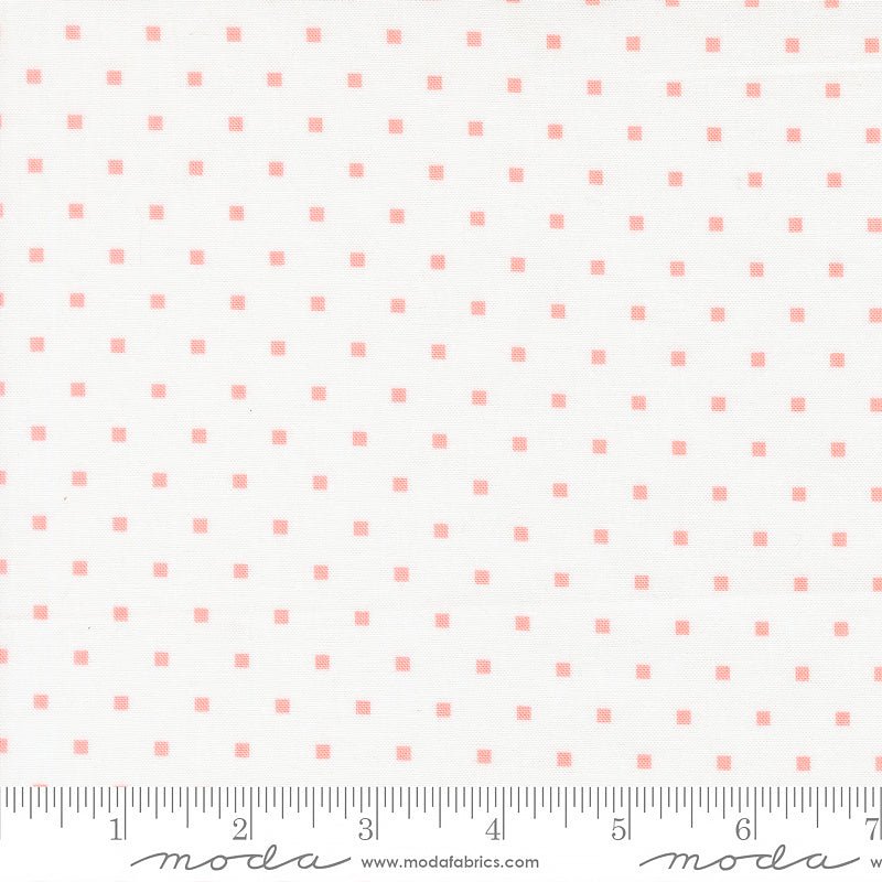 A Cat Named Stitch Square Dots Cream Blush - Moda from Fort Worth Fabric Studio