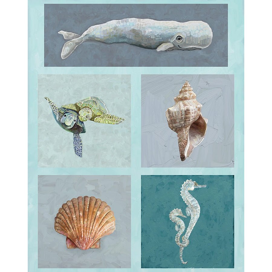 A Drop in the Ocean 54" Pillow Panel Jade - Studio E from Fort Worth Fabric Studio