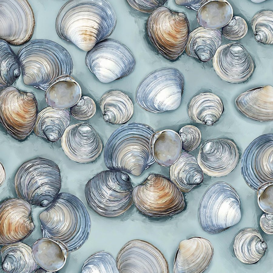 A Drop in the Ocean Clambake Slate - Studio E from Fort Worth Fabric Studio