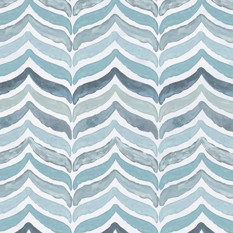 A Drop in the Ocean Tail Chevron Slate - Studio E from Fort Worth Fabric Studio