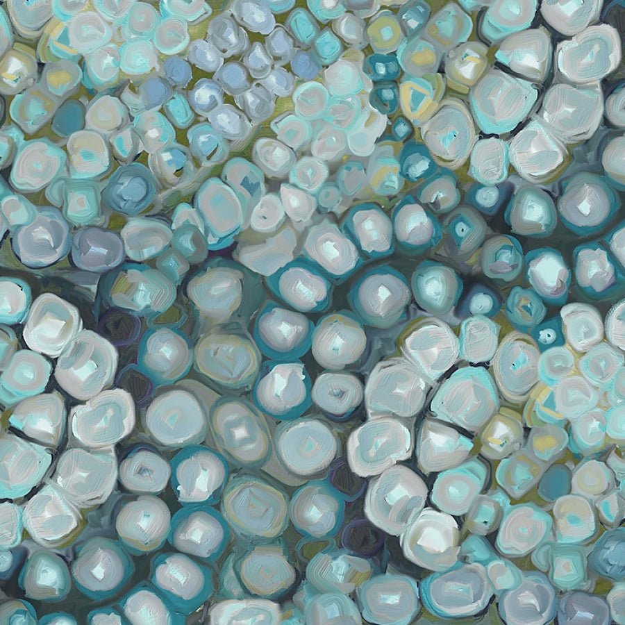 A Drop in the Ocean Tentacle Geometric Jade - Studio E from Fort Worth Fabric Studio