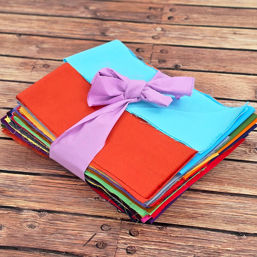 A Little Taste of the Rainbow Kona Cotton Scrap Bundle – 3 Pounds - Fort Worth Fabric Studio from Fort Worth Fabric Studio