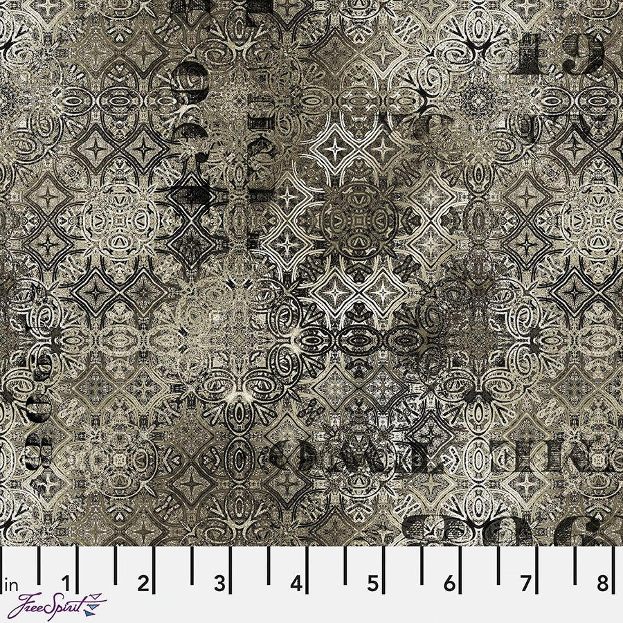 Abandoned Faded Tile Neutral - Free Spirit from Fort Worth Fabric Studio