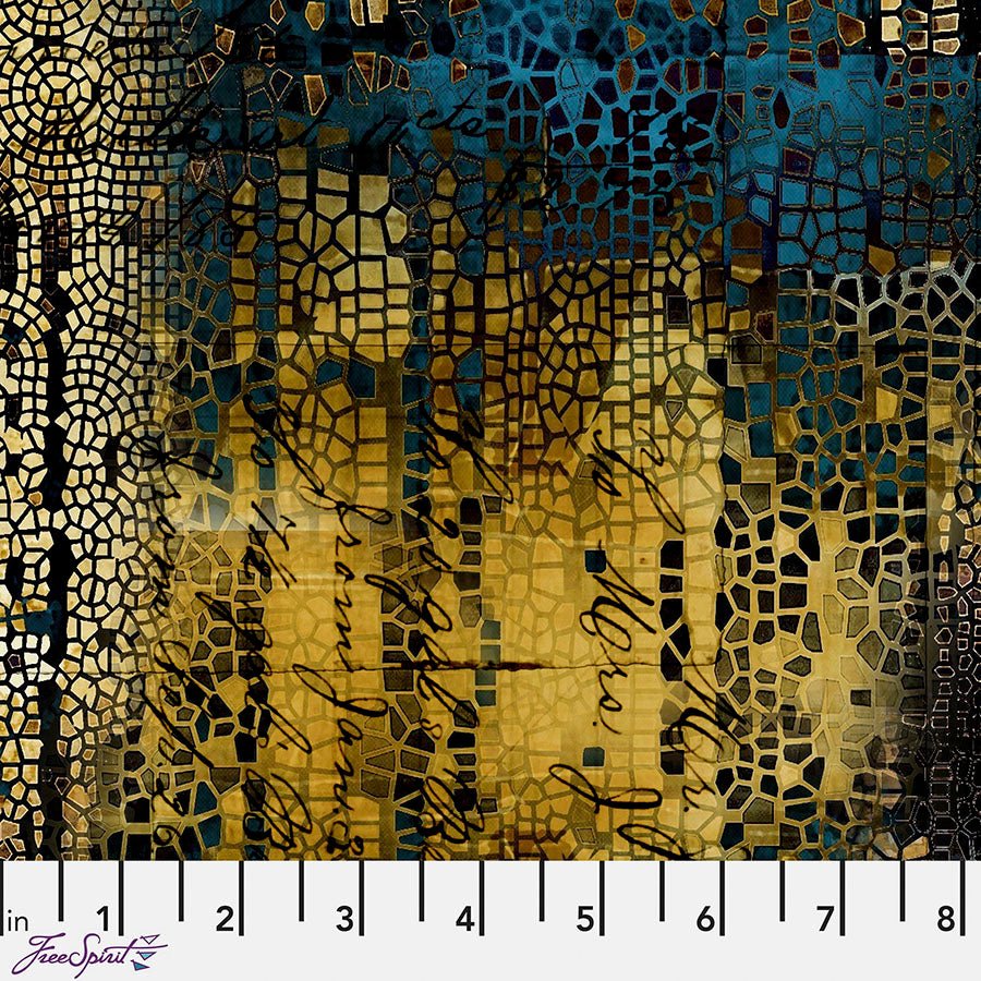 Abandoned II Gilded Mosaic Gold - Free Spirit from Fort Worth Fabric Studio