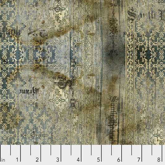 Abandoned Stained Damask Neutral - Free Spirit from Fort Worth Fabric Studio