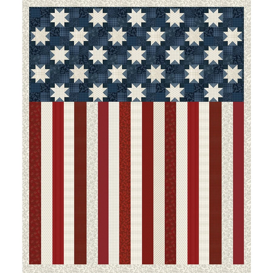 American Valor 36" Panel Navy/Red - Benartex from Fort Worth Fabric Studio
