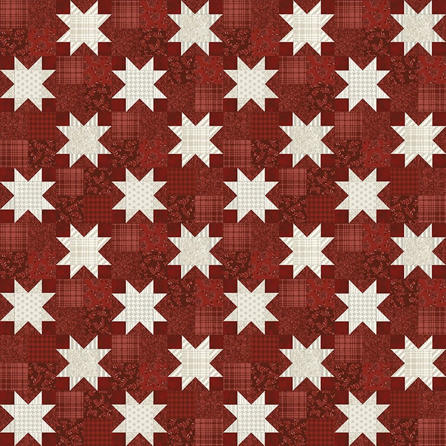 American Valor Quilt Stars Dark Red - Benartex from Fort Worth Fabric Studio