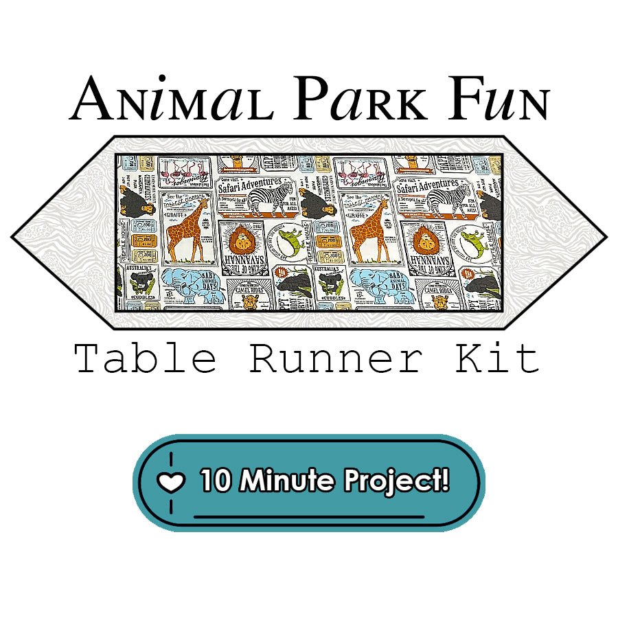 Animal Park Fun Table Runner Kit Moda - Moda from Fort Worth Fabric Studio