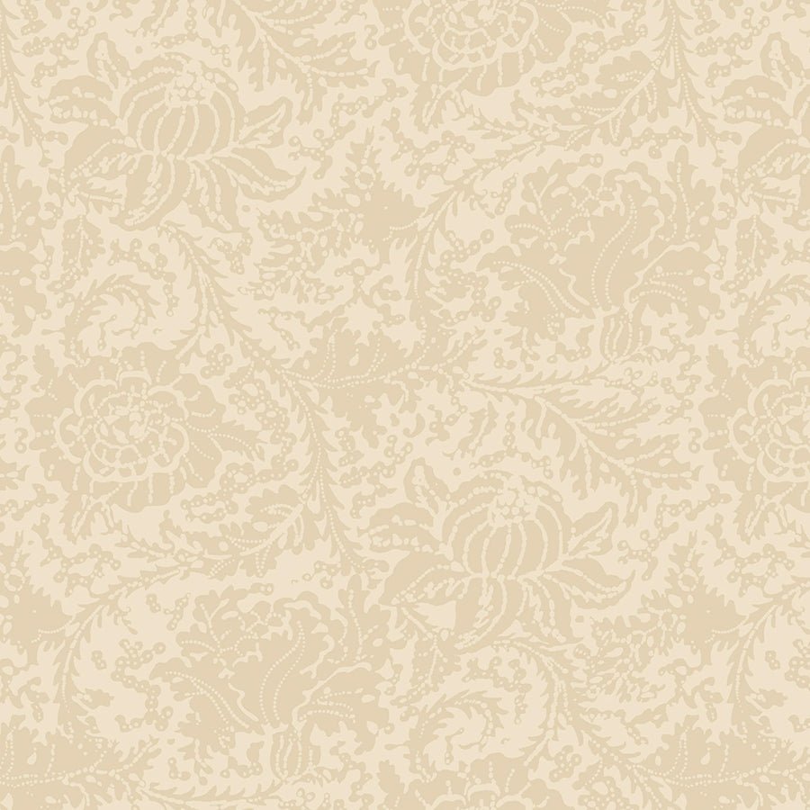 Anna B's Indigos Floral Cream - Marcus Fabrics from Fort Worth Fabric Studio