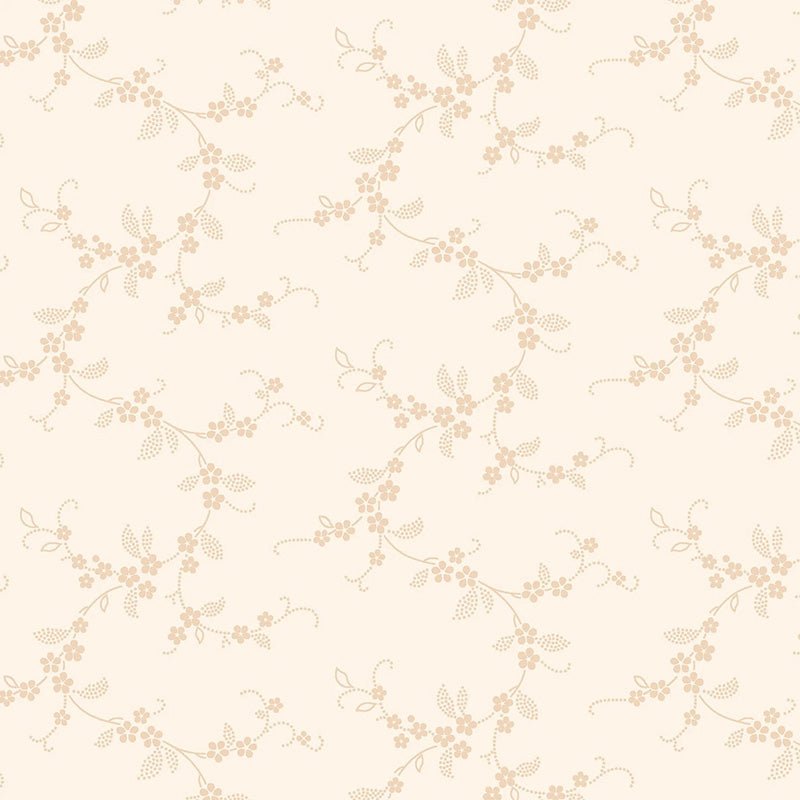 Apple Cider 16 Floral Vine White - P&B Textiles from Fort Worth Fabric Studio