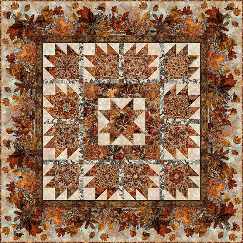 Autumn Star Quilt, Table Runner & Mats Pattern by Jason Yenter - Jason Yenter from Fort Worth Fabric Studio