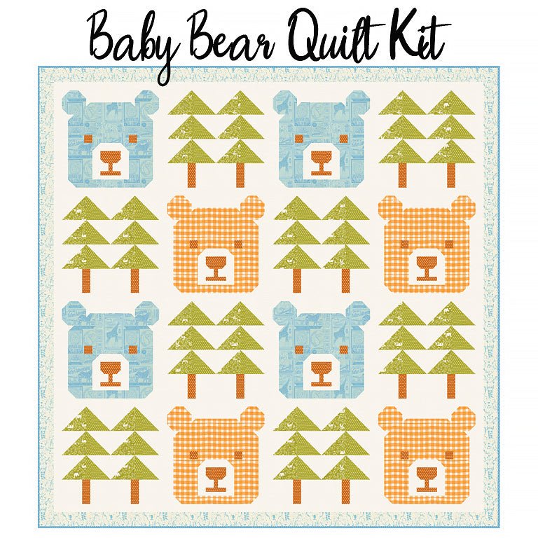 Baby Bear Quilt Kit with Animal Park Fun from Moda - Moda from Fort Worth Fabric Studio