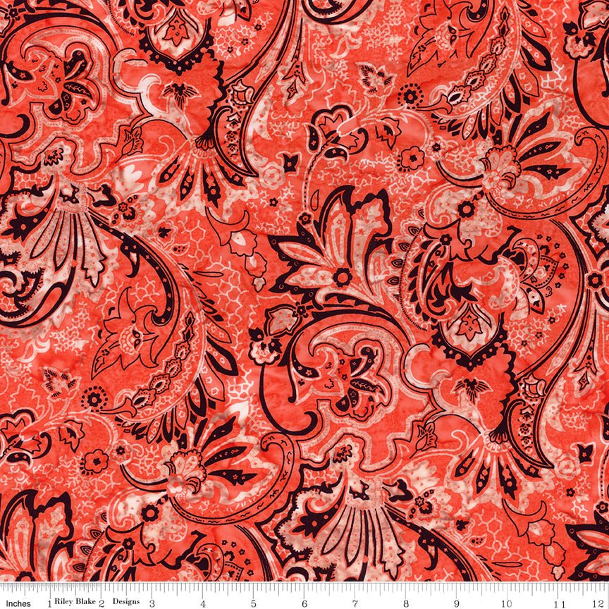 Bandanas Batiks Tangerine - Riley Blake from Fort Worth Fabric Studio