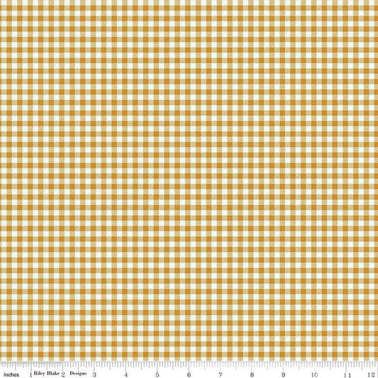 Bee Ginghams Tina Butterscotch - Riley Blake from Fort Worth Fabric Studio