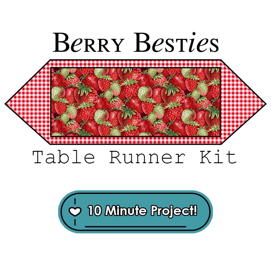 Berry Besties 10 Minute Table Runner Kit Timeless Treasures - Henry Glass from Fort Worth Fabric Studio