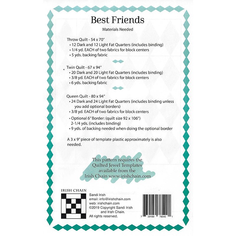 Best Friends Quilt Pattern by Irish Chain - Irish Chain from Fort Worth Fabric Studio