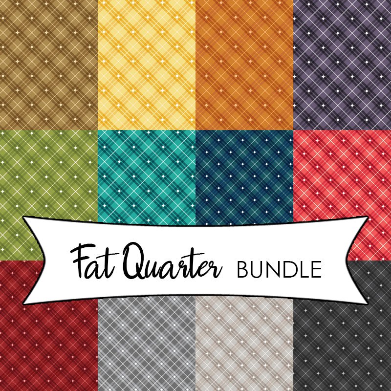 Bias Plaid Basics Fat Quarter Bundle - Henry Glass from Fort Worth Fabric Studio