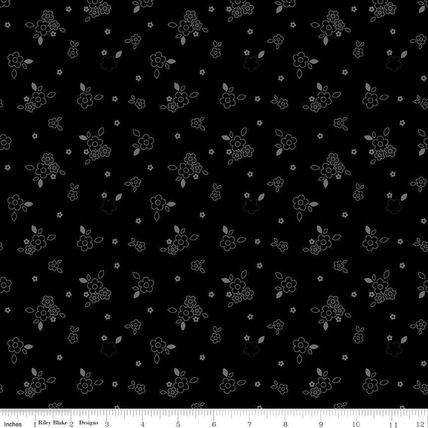 Blackout Bushel Black - Riley Blake from Fort Worth Fabric Studio