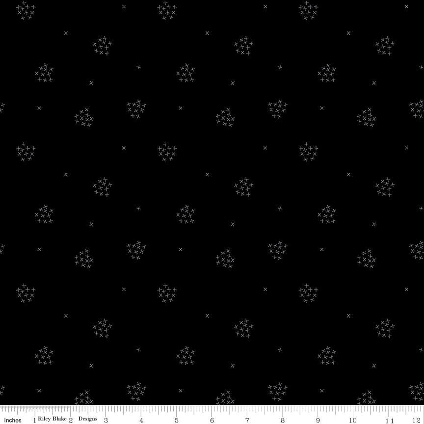 Blackout X's Black - Riley Blake from Fort Worth Fabric Studio