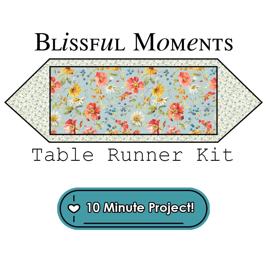 Blissful Moments Table Runner Kit Riley Blake - Riley Blake from Fort Worth Fabric Studio