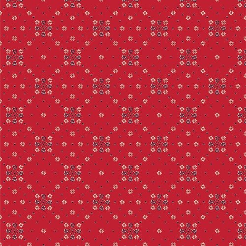 Bloomin' Americana True Spirit Red - Art Gallery from Fort Worth Fabric Studio
