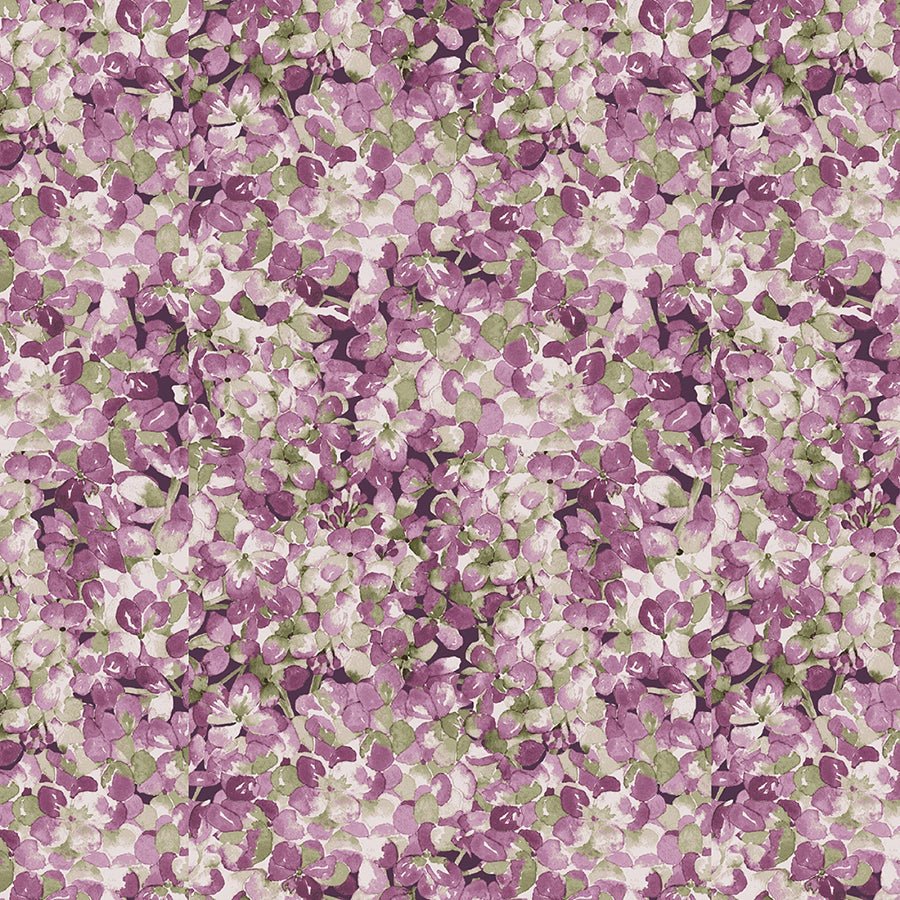 Blooming Beauty Packed Hydrangeas Plum/Pink - Henry Glass from Fort Worth Fabric Studio