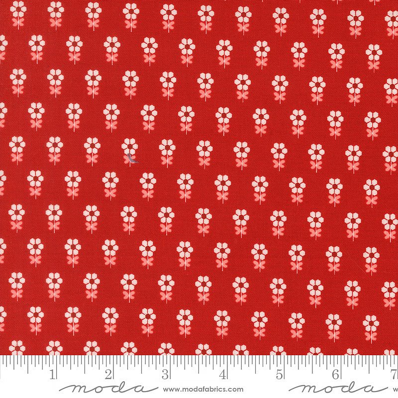 Blossom Jubilee Hexi Florals Cherry - Moda from Fort Worth Fabric Studio