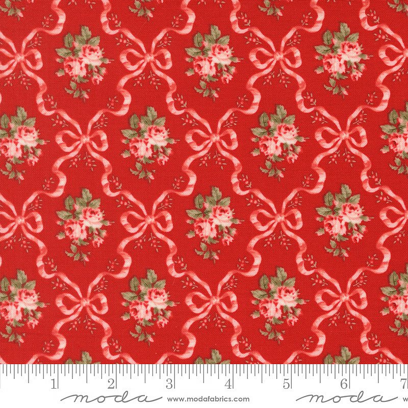 Blossom Jubilee Ribbon Florals Cherry - Moda from Fort Worth Fabric Studio
