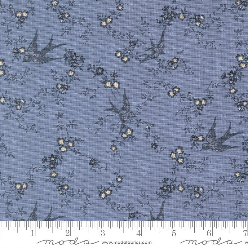 Bluebird's Nest Birds & Vines Light Blue - Moda from Fort Worth Fabric Studio
