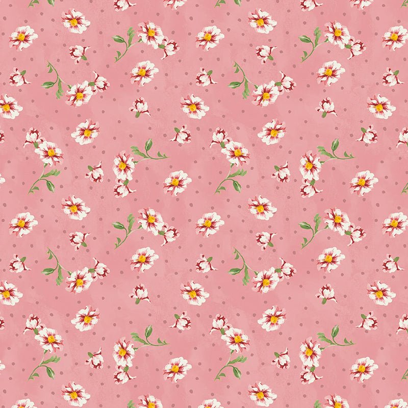 Blushing Meadow Medium Floral Toss Pink - Wilmington Prints from Fort Worth Fabric Studio