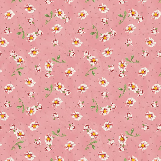 Blushing Meadow Medium Floral Toss Pink - Wilmington Prints from Fort Worth Fabric Studio