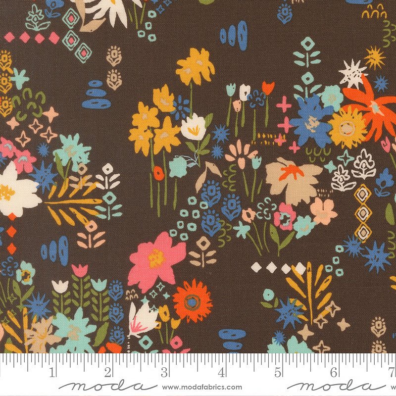Boho Haven Busy Florals Walnut - Moda from Fort Worth Fabric Studio