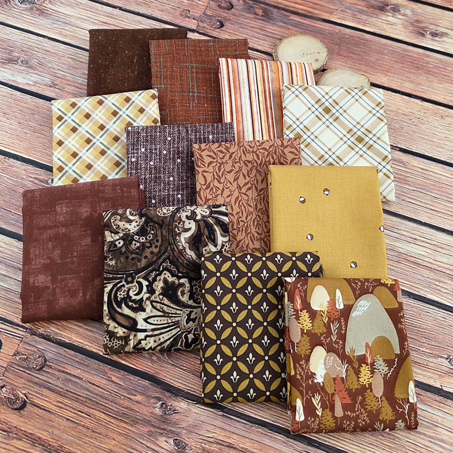 Brown Sugar – FWFS Exclusive 1/3 Yard Autumn Fabric Bundle (4 Yards Total) - Fort Worth Fabric Studio from Fort Worth Fabric Studio