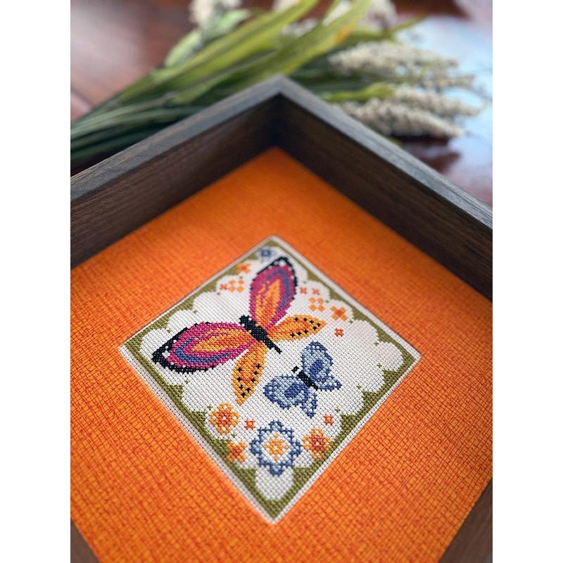 Butterfly Blooms Cross Stitch Kit by Robin Pickens - Robin Pickens from Fort Worth Fabric Studio