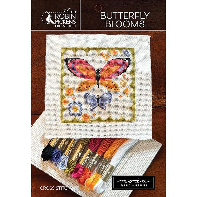 Butterfly Blooms Cross Stitch Kit by Robin Pickens - Robin Pickens from Fort Worth Fabric Studio