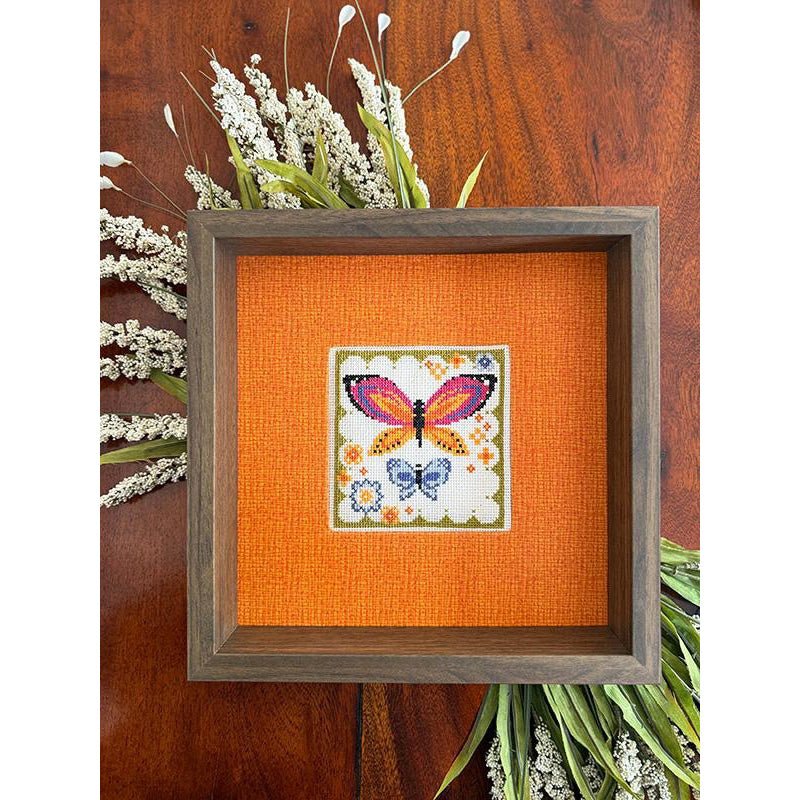 Butterfly Blooms Cross Stitch Kit by Robin Pickens - Robin Pickens from Fort Worth Fabric Studio